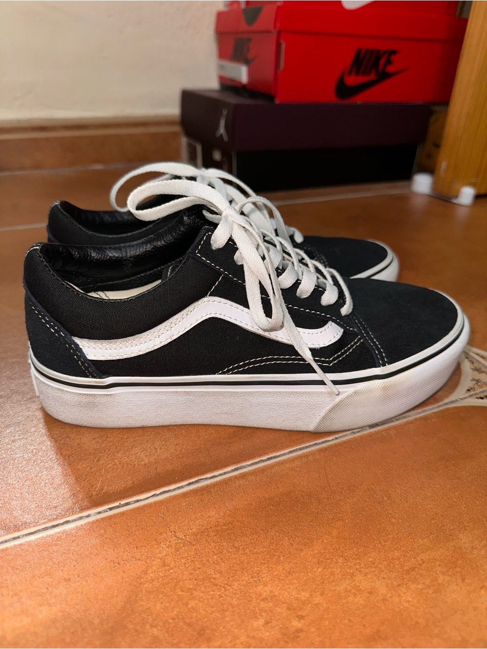 Vans Old Skool Sneakers in Black and White